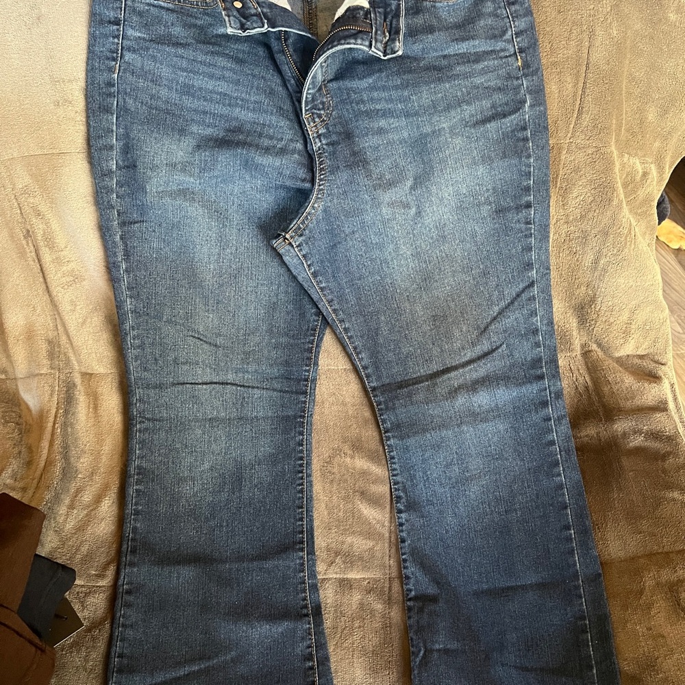 Style & Co. Blue Flare Wide Leg Jeans